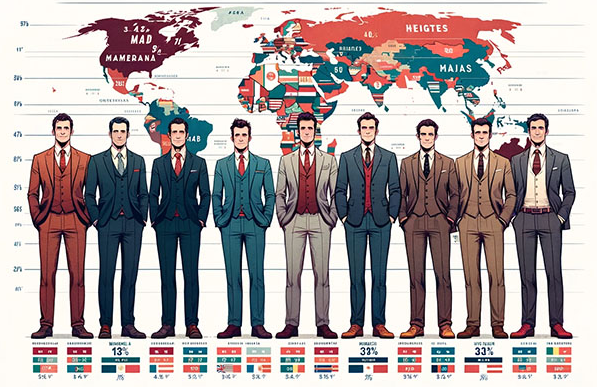 average male height worldwide